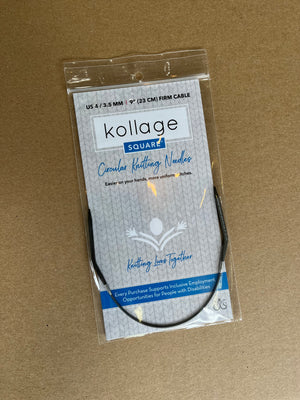 Kollage Square Circular Knitting Needles - Firm 9"