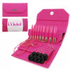 LYKKE CRAFTS Blush 3.5" Interchangeable Needles Set magenta basketweave