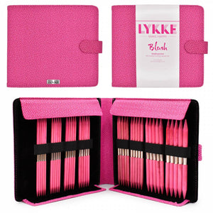 LYKKE CRAFTS Blush 6" Double Pointed Needles Set magenta basketweave